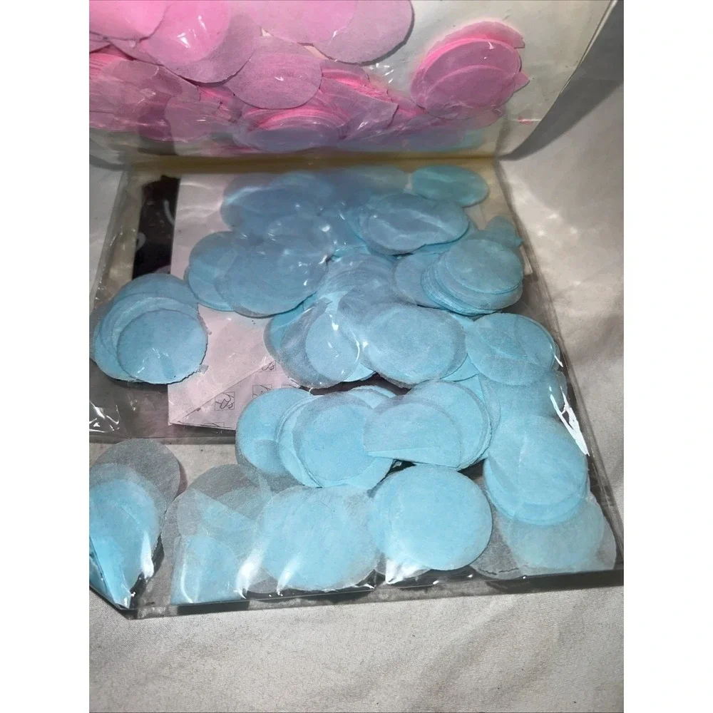 Baby Gender Reveal Black Boy or Girl Balloon w/ Pink & Blue Confetti XL 24